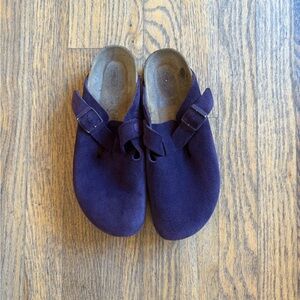 Purple Boston Birkenstock Clogs